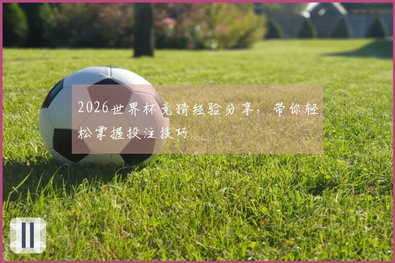 2026世界杯竞猜经验分享，带你轻松掌握投注技巧